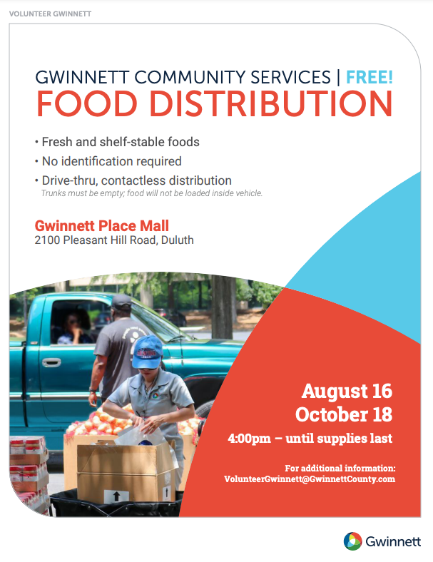 Free Food Distribution: Gwinnett Place Mall Gwinnett Cares